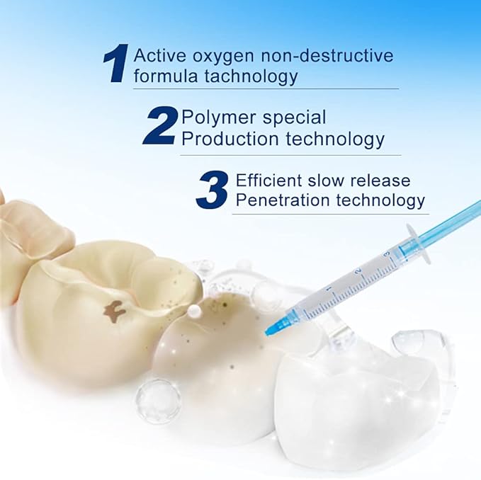 10pcs 3ml Teeth Whitening Gel Syringes, Refills 35% CP Bleaching Gel Kit Tooth Whitener Gel for Home Use-Ruum Studio Home