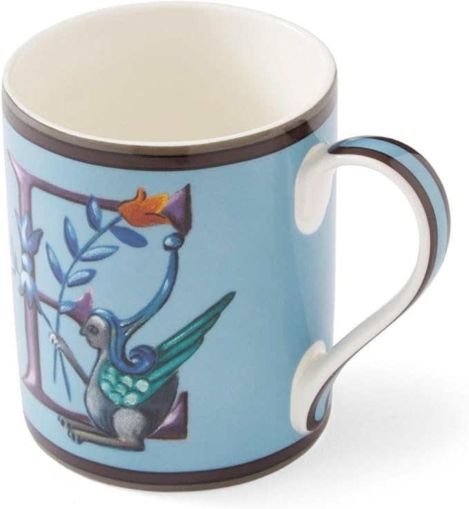 Spode Kit Kemp 12oz Mug in Fine China, E Initial - Custom Coffee Cup for Hot Beverages, Personalized Gift Idea for Her, Him, Friends, Coffee Lovers - Stylish Letter Mug for Daily Use, Dishwasher Safe-Ruum Studio Home