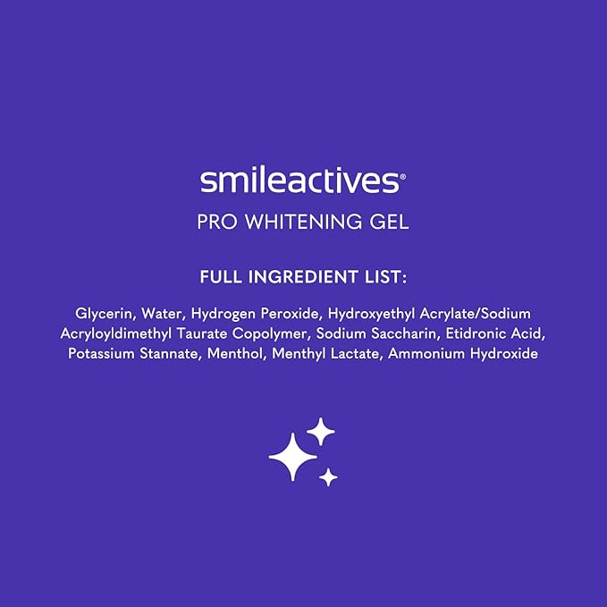 Smileactives Teeth Whitening Gel for Toothpaste with Clinical-Grade Hydrogen Peroxide, Tooth Stain Remover for White Teeth, Dentist Quality Pro Whitening Gel to Remove Stains, 90 Day, 3.8 oz Bottle-Ruum Studio Home