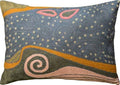 Lumbar Blue Klimt Throw Pillow Cover Art Nouveau Pillowcase Modern Couch Cushion Contemporary Pillowsham Mid Century Chair Farmhouse Cushions Handmade Wool Size 14x20-Ruum Studio Home