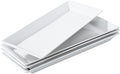 Rectangular Ceramic Serving Platters Set of 4, 14 inch Large Porcelain Serving Plates, White Appetizer Trays, Dishwasher Safe Plates for Steak, Charcuterie, Thanksgiving Turkey, Desserts-Ruum Studio Home