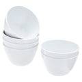 Amazon Basics Round Melamine Bowl, 8 oz, White, 6 Piece Set (Previously AmazonCommercial brand)-Ruum Studio Home