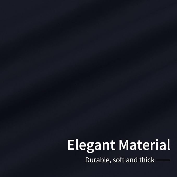Easy-Going Blackout Curtains for Bedroom, Solid Thermal Insulated Grommet and Noise Reduction Window Drapes, Room Darkening Curtains for Living Room, 2 Panels(42x63 in, Navy)-Ruum Studio Home