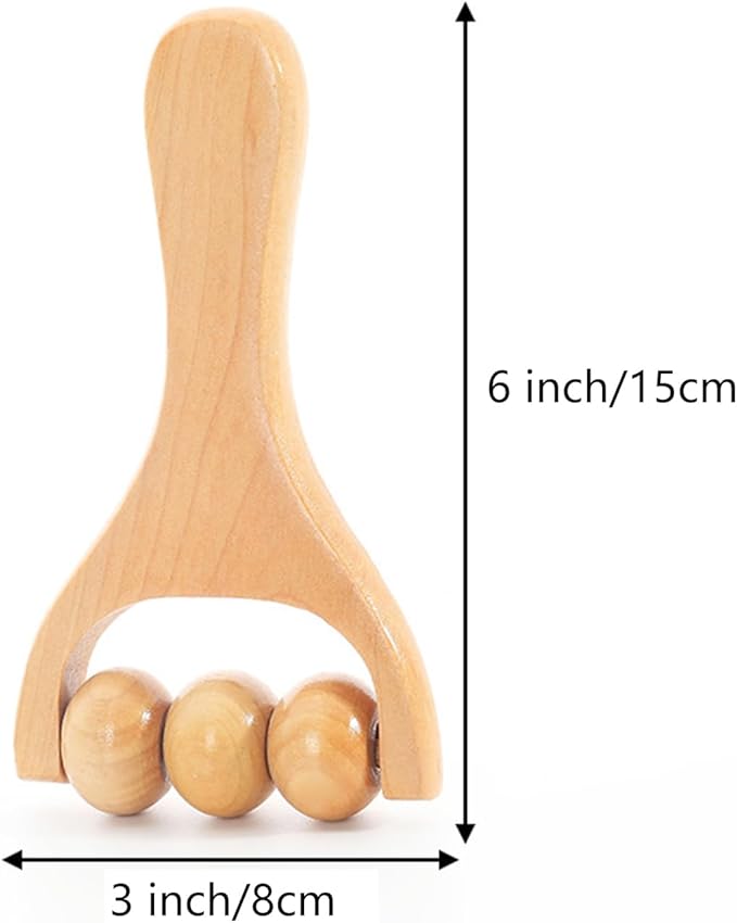 Relax Massage Ball Roller,Multi Functional Handheld Wooden Total Body Massager, Wooden Roller Massager Tool,1 Pieces.-Ruum Studio Home