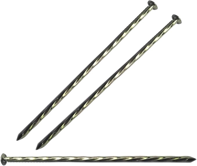 22 Pcs 8-Inch Landscape Stakes, Spiral Metal Galvanized Landscape Spikes, Garden Nails for Artificial Turf, Paver Edging, Weed Barrier, Carpentry and More-Ruum Studio Home