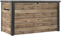 Outdoor Storage Box, Wood-Look Resin Deck Container, Indoor/Outdoor Storage, Ash Wood Brown (230 Gallon)-Ruum Studio Home