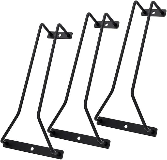 8.8-Inch Wine Glass Rack - Under Cabinet Stemware Wine Glass Holder Glasses Storage Hanger Metal Organizer for Bar Kitchen Black (1 Rows, 3 Pack)-Ruum Studio Home