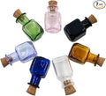 2ml Very Mini Rectangle Glass Color Bottles With Cork Colored Glass Bottles with Cork Stoppers Mix 7 Colors-Ruum Studio Home