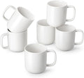 vancasso Porcelain Coffee Mugs Set, 16 oz Ceramic Coffee Cups for Americano Hot Tea Iced Coffee Cold Brew Cocoa Milk Mugs Set of 6, Dishwasher & Microwave Safe, White-Ruum Studio Home