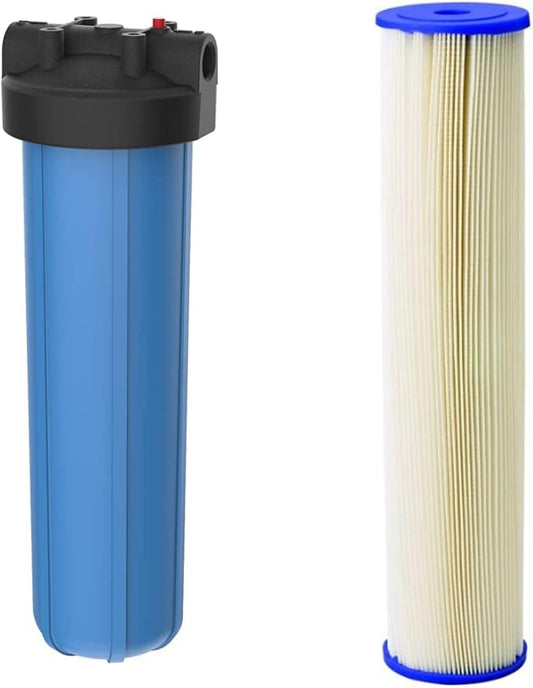 Pentair Pentek Big Blue Filter Housing and Sediment Water Filter Cartridge Bundle-Ruum Studio Home