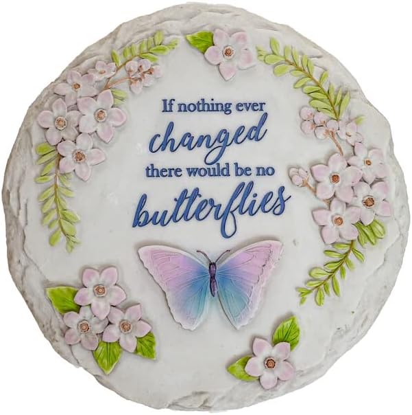 Spoontiques - Garden Décor - Butterflies Stepping Stone - Decorative Stone for Garden-Ruum Studio Home