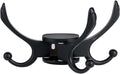 Heavy Duty Swivel Coat Hook Space Saving Towel Rope Hook Wall Mount Triple Swing Arms for RV Bathroom Kitchen Garage,Matt Black-Ruum Studio Home