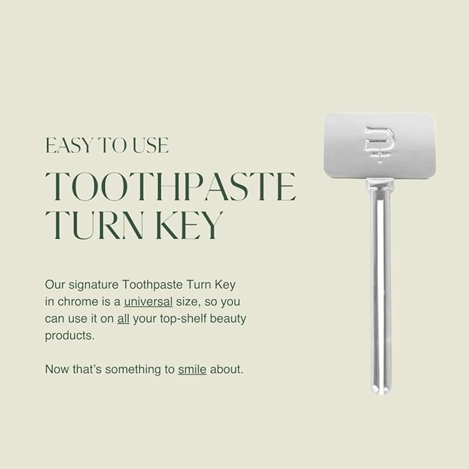 Toothpaste Turn Key Metal Tube Squeezer | Maximize Toothpaste, Creams, Paint, Makeup & Beyond | Easy-to-Use Roller Tool for Savings & Convenience | Plus Ultra-Ruum Studio Home