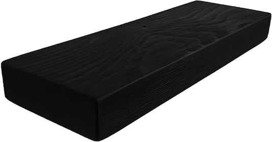 Joel's Antiques 18 Inch Wooden Floating Shelves for Wall - 18x8x2 in - Made of Natural Wood - Short Heavy Duty Rustic Wall Shelves for Bedroom - Perfect for Living Room, Kitchen - Black-Ruum Studio Home