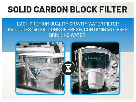 Epic Water Filters Pure Filter Pitchers for Drinking Water, 10 Cup 150 Gallon Filter, Tritan BPA Free, Removes Fluoride, Chlorine, Lead, Forever Chemicals-Ruum Studio Home