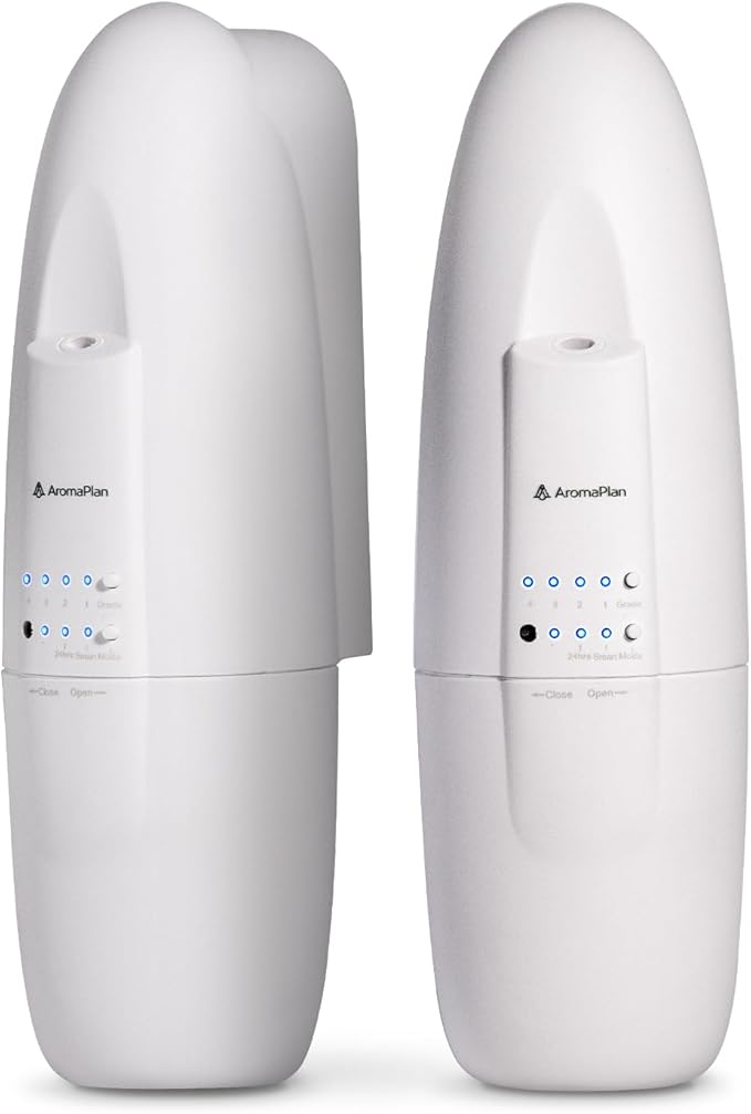 AROMAPLAN Authentic Plug in Waterless Diffuser (2 Pack)- Fragrance Diffuser, Waterless Diffusers for Essential Oils, Wall Diffusers Plug in-Up to 500 Sq. FT Coverage - Nanotechnology Plug in (White)-Ruum Studio Home
