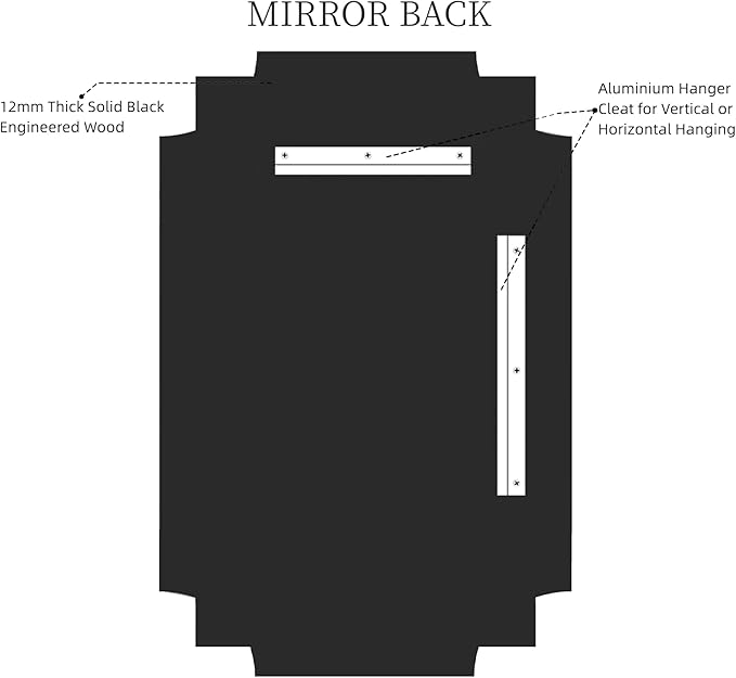 Kelly Miller Large Gold Mirror for Wall, 30"x46" Gold Bathroom Mirror Vanity Mirror Decorative Mirror Scalloped Beveled Mirror for Master Bath Half Bath Living Room Bedroom Farmhouse Fireplace Hallway-Ruum Studio Home