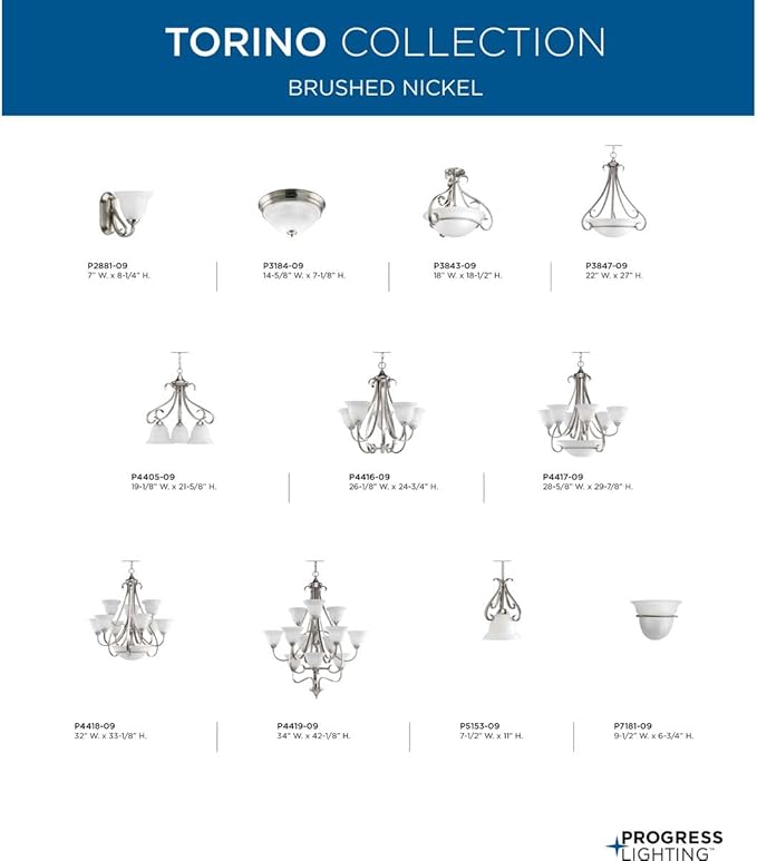 Torino Collection 3-Light Etched Glass Transitional Inverted Pendant Light Brushed Nickel-Ruum Studio Home