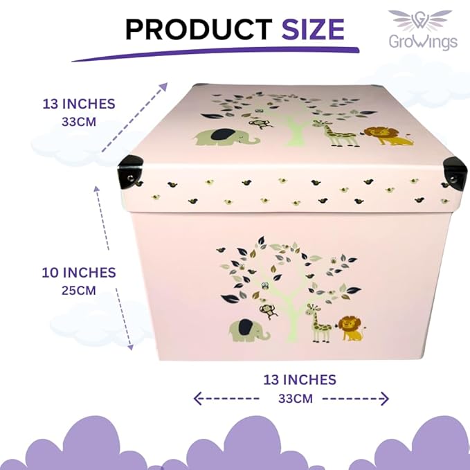 GroWings Baby Keepsake Box - Large Memory Storage for Newborns, Suitable for Boys and Girls, Strong, Durable, and Collapsible Gifts-Ruum Studio Home