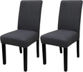 JQinHome Dining Chair Covers Dining Room Chair Slipcovers, 2 Pack High Stretch Removable Washable Parsons Chair Slipcover for Home Party Hotel Wedding Ceremony (Grey)-Ruum Studio Home