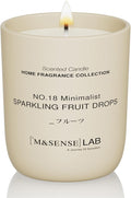 M&SENSE Natural Soy Candle| Sparkling Fruit Drops | 5.3 oz | Minimalist Scented Candle for Relaxation, Gifting, Home Décor | for Bedroom, Office, Party Small-Ruum Studio Home