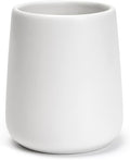 Bathroom Tumbler Cup Ceramic 13.5oz Reusable Toothbrush Cup 400ml, Toothbrush Holder Adequate for Your Bathroom (White)-Ruum Studio Home