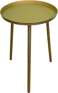 AOJEZOR Side Table: End Table for Any Room - Small Side Tables for Small Spaces Pure Golden with 3 Legged-Ruum Studio Home