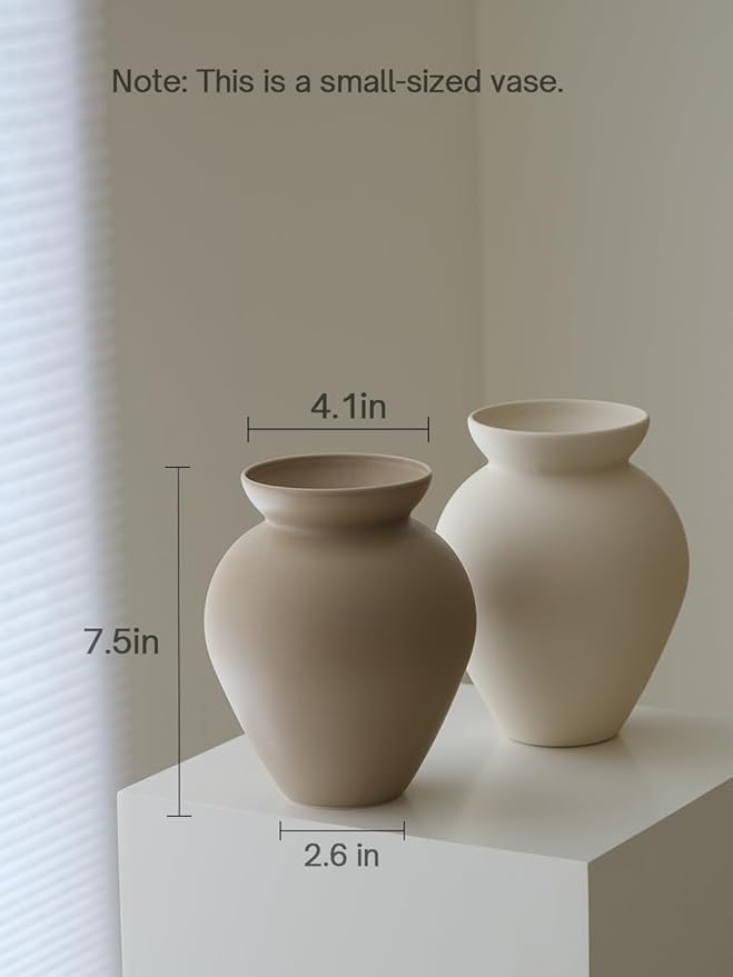 Retro Flower Vase, Crock Milk Can Shape, Flower Arrangement, Nordic Ornament Living Room Decoration, Coconut Café-Ruum Studio Home