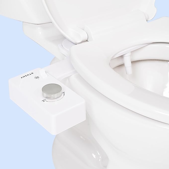 TUSHY Classic 3.0 Bidet Toilet Seat Attachment - A Non-Electric Self Cleaning Water Sprayer with Adjustable Water Pressure Nozzle, Angle Control & Easy Home Installation (Platinum)-Ruum Studio Home