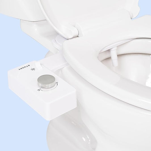 TUSHY Classic 3.0 Bidet Toilet Seat Attachment - A Non-Electric Self Cleaning Water Sprayer with Adjustable Water Pressure Nozzle, Angle Control & Easy Home Installation (Platinum)-Ruum Studio Home