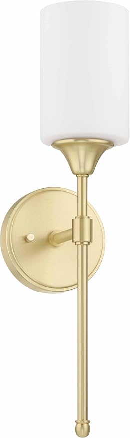 XiNBEi Lighting Wall Sconce, Bathroom Vanity Light with Glass, Classic Wall Fixture Satin Brass Finish for Bathroom XB-W1216-SB-Ruum Studio Home