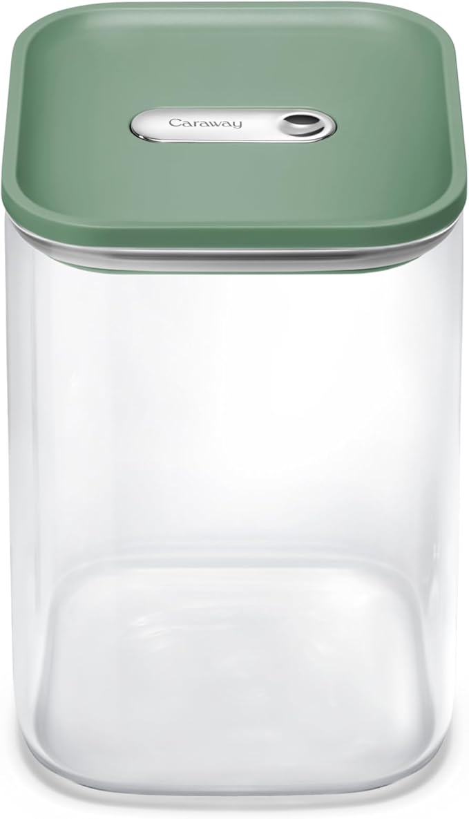 Caraway 4qt Glass Airtight Food Storage Container with Lid – Non-Toxic, BPA-Free Kitchen Storage Container – Stackable, Space-Saving Airtight Container for Dry Goods and More - Sage-Ruum Studio Home