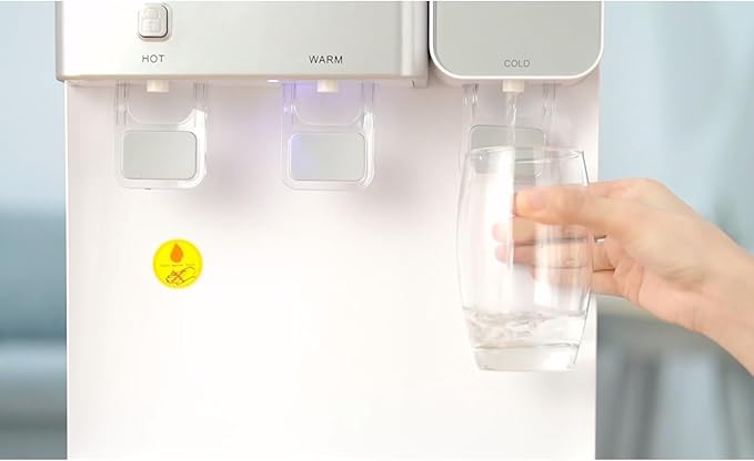 Hot and Cold Water Dispenser with Ice Maker for 5 Gallon Bottle Water Cooler Dispenser Built-in Ice Maker 27 lbs in 24 hrs with Child Safety Lock-Ruum Studio Home