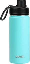 DRINCO Stainless Steel Water Bottle Spout Lid Vacuum Insulated Double Wall Water Bottle Wide Mouth (40oz 32oz 22oz 18oz 14oz) Leak Proof Keeps Cold or Hot (18 oz, 18oz Teal)-Ruum Studio Home