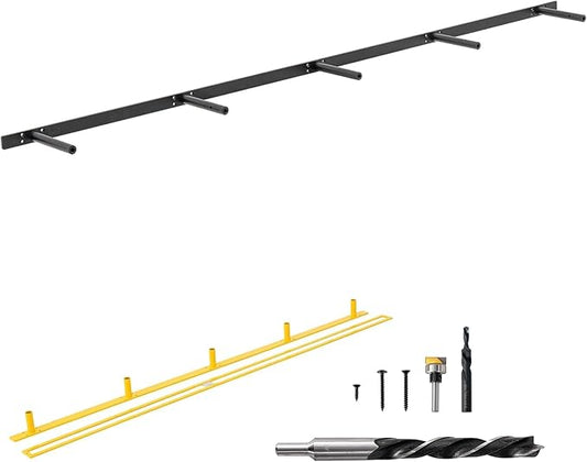 69'' Heavy-Duty Floating Shelf Bracket, Hidden Shelf Bracket for Fireplace and Shelves, if Installed on Studs, max-Load of 210 pounds, Hidden Bracket 69 inches, (with Premium Build kit)-Ruum Studio Home