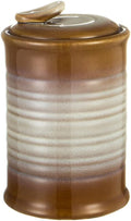 Nihow Ceramic Food Storage Jar: 22 FL OZ Container with Air Tight Ceramic Lid for Coffee/Salt/Peper/Tea/Sugar/Spice - Seal Damp-proof Canisters Sets for The Kitchen - Piece of 1 (Brown)-Ruum Studio Home