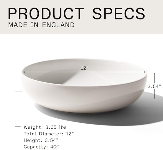 Made In Cookware - Serving Bowl - White - Porcelain England-Ruum Studio Home