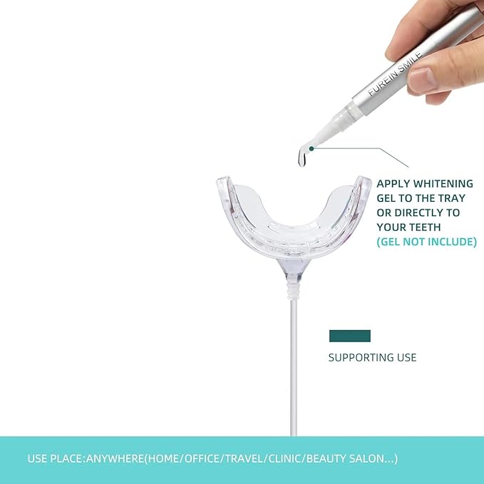 Teeth Whitening Accelerator Light, 32x Blue LED Light Mouth Tray Teeth Whitening Enhancer Light Trays Connected with iPhone/Android/USB for Home Use-Ruum Studio Home