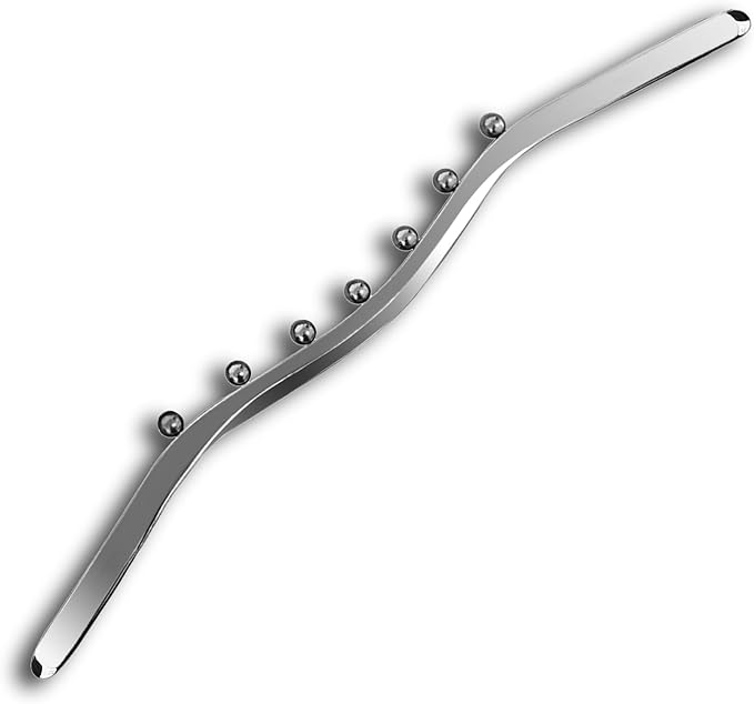 BYYDDIY Steel Muscle Scraper Stick with Steel Balls for Lymphatic Drainage,Body Massage, Release Myofascial Trigger Points Reduce Muscle Soreness Tightness Leg Cramps for Physical Therapy (Mz)-Ruum Studio Home