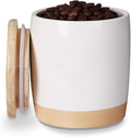 LEETOYI Ceramic Food Storage Jar with Seal Lid,Kitchen Canisters for Countertop, Serving for Ground Coffee, Tea, Sugar, Salt and More, 33 Oz-Ruum Studio Home