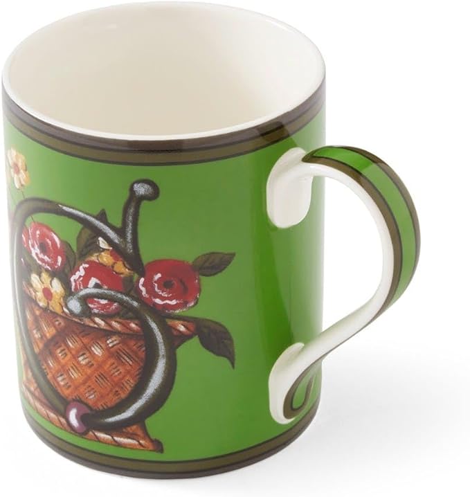 Spode Kit Kemp Alphabet Mug - Letter G Monogram in Fine China, 12oz Ceramic Coffee Cup for Hot Drinks, Personalized Drinkware for Unique Gifts, Dishwasher Safe Tea or Coffee Mug - Gift Box Included-Ruum Studio Home