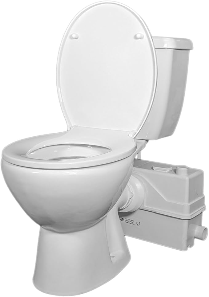 800W/1+HP American Round Macerating Toilet Kit with Macerator Pump for Basement Toilet System, 3-Piece Kit by Lift Assure-Ruum Studio Home