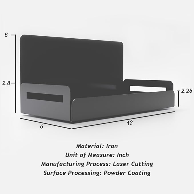 2-Pack Magnetic Spice Rack for Refrigerator and Microwave - Portable 6" Deep Magnetic Shelves for Classroom Kitchen Garage - Strong Magnetic Hold, Metallic Gray, Max 20LB Capacity-Ruum Studio Home