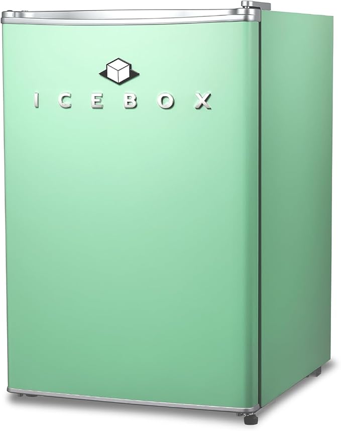 IBCR25MNT Compact, Energy Star Certified Small, Single Door Mini Fridge with Freezer Refrigerator, Large (2.5 cu ft), Mint Green-Ruum Studio Home