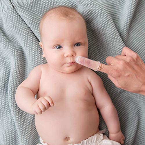 Cherish Baby Care Baby Toothbrush & Toddler Toothbrush Set (0-2 Years) - BPA-Free & Safety-Tested, 2023 Award Winner, Food-Grade Silicone (Teal)-Ruum Studio Home