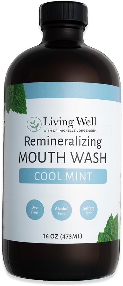 Cool Mint Remineralizing Mouthwash | Hydroxyapatite & Colloidal Silver Formula | Alcohol-Free | Fluoride-Free Mouth Rinse-Ruum Studio Home