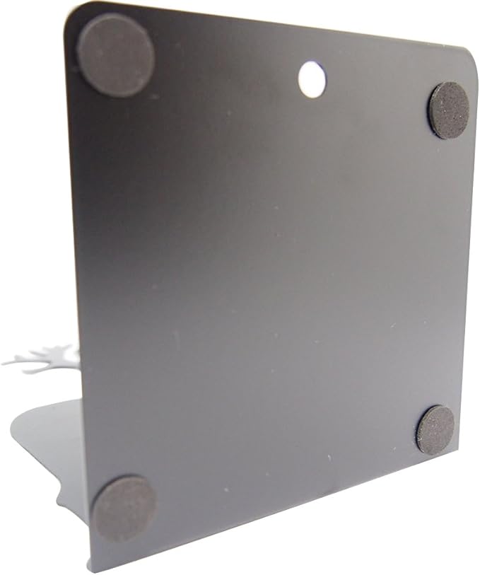 Winterworm Fashion Creative Cartoon Cute Iron Elk Moose Pattern Nonskid Metal Office Desk Bookends (Black)-Ruum Studio Home