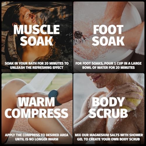 5 Pack Bundle: Coach Soak Recovery Bath Soak, Epsom Salt Bulk, Bath Salts Bulk, 5 Pack Bundle - Total of 15 Pounds (Mixed Bundle)-Ruum Studio Home