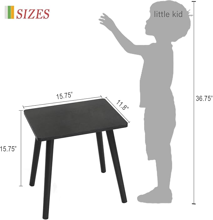 AWASEN Side Table, Small Black End Table for Living Room Bedroom Office Small Spaces, Modern Accent Side Table Nightstand with Solid Wood, Easy Assembly, (Black)-Ruum Studio Home