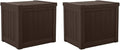 Suncast 17 x 22 Inch Resin 22-Gallon Patio Storage Deck Box, Java Brown (2 Pack)-Ruum Studio Home